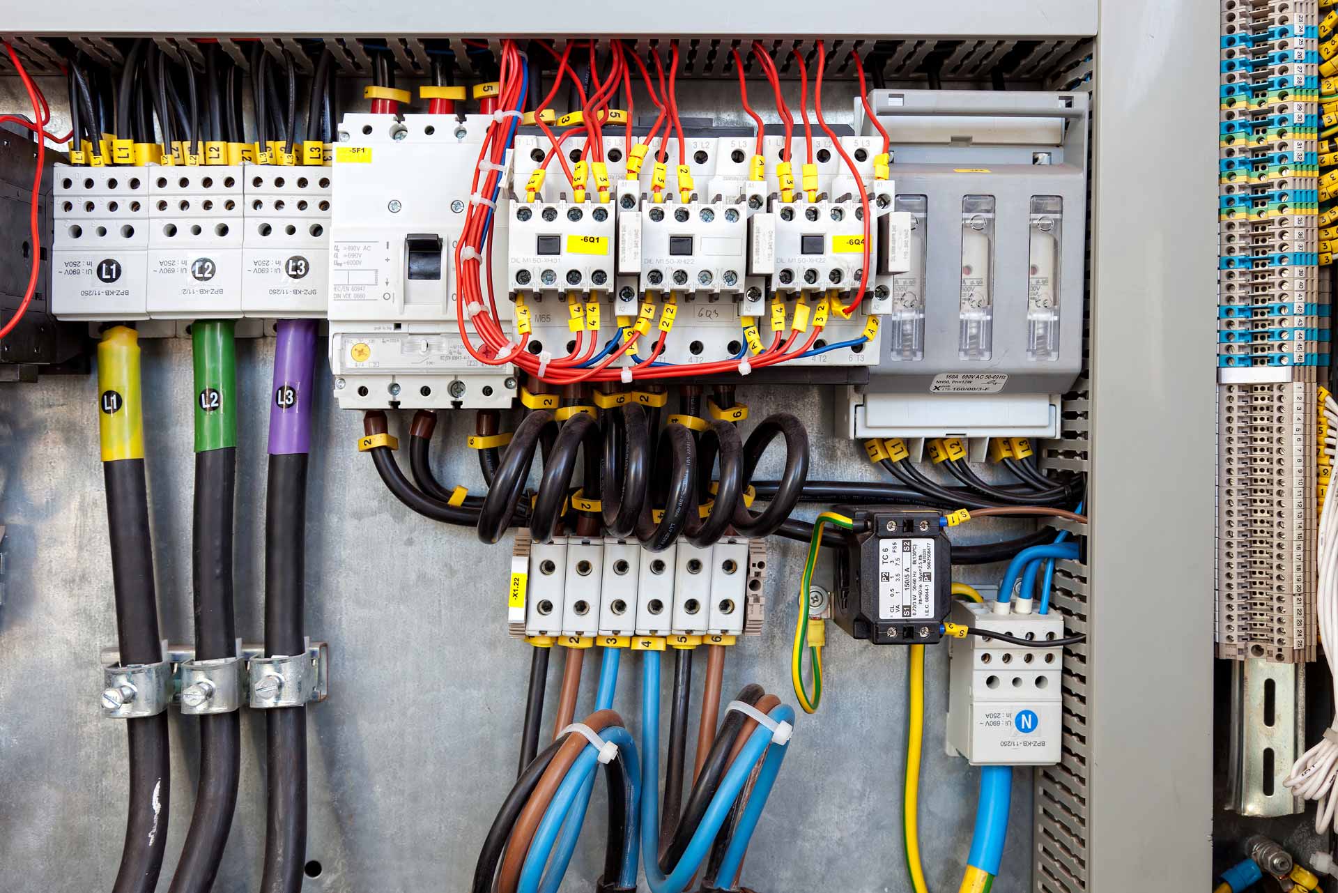 Close-up of a large Petrochemical fusebox